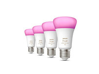 Lamp voor verlichting met E27 fitting Zigbee Bluetooth kleurverandering kunststof wit 4 stuks