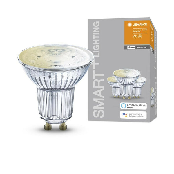 Smart Wifi GU10 Warm Wit Spot 3 Pack voor binnenverlichting met dimfunctie app bediening en spraakbesturing