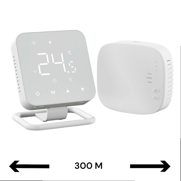 Wifi Draadloze Thermostaat met Tiptoetsen voor C.V. Installatie (wit)