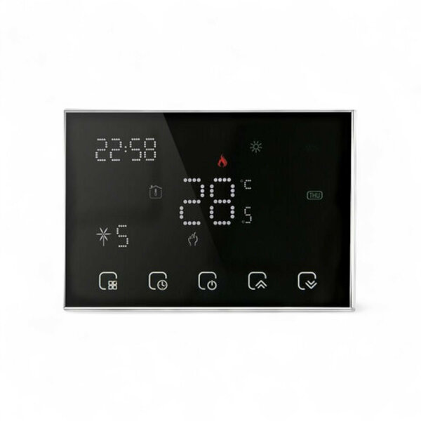 Thermostat sans fil Wifi avec écran tactile pour tous types de chauffage (noir)