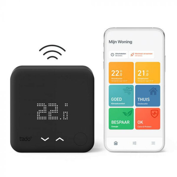 Slimme thermostaat voor verwarming met draadloze connectiviteit en geavanceerde energiebesparing