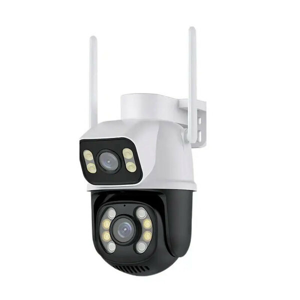 Wifi PTZ Beveiligingscamera voor buiten met 6MP dual lens systeem en 360 graden zicht