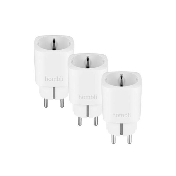Smart tussenstekker voor binnen met wifi bediening en stroomverbruik meten multi pack drie stuks