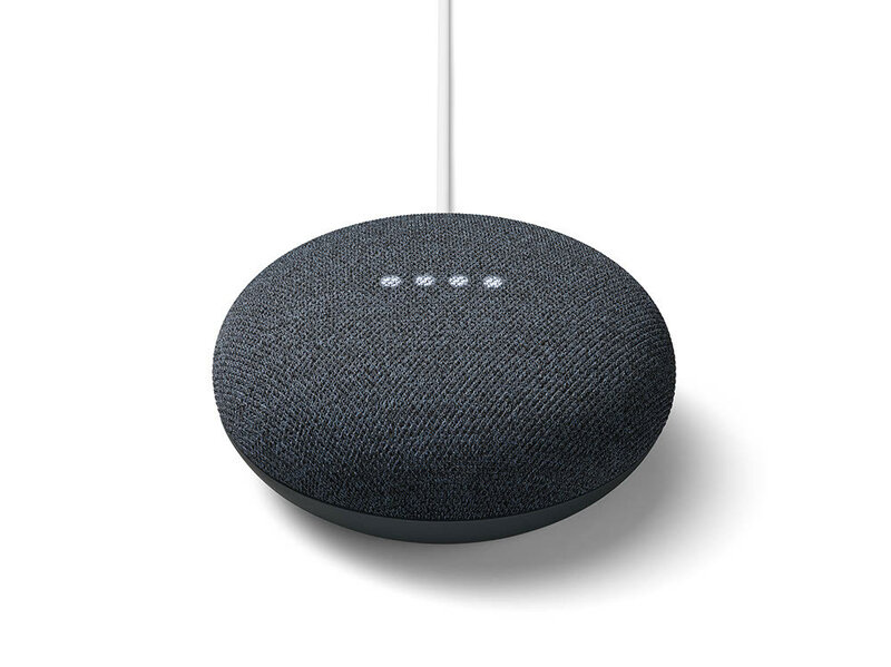 Slimme speaker voor smart home bediening met Google Home en draadloos wifi 24 gigahertz zwart kunststof compact formaat