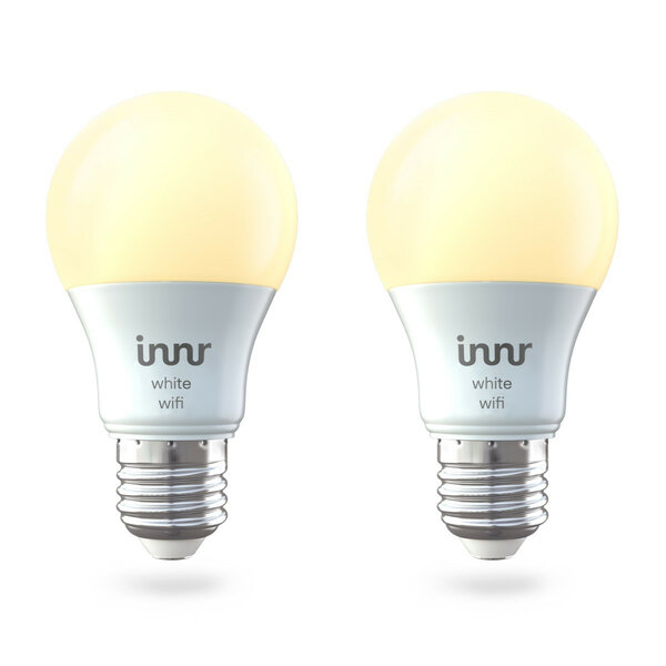 Slimme WiFi lamp voor binnenverlichting met grote E27 fitting warm wit licht en dimbaar 2 stuks