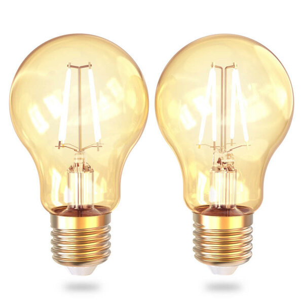 Filament lamp voor sfeerverlichting met wifi bediening grote fitting E27 dimbaar vintage stijl 2 pack