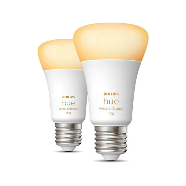 Lamp voor verlichting met E27 fitting instelbare wit tinten Philips Hue 2 stuks