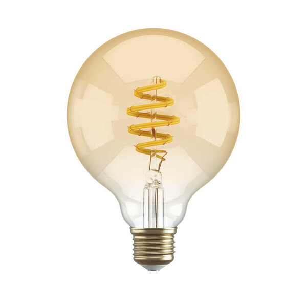 Smart lamp voor verlichting met wifi systeem en amberkleurige filament globe