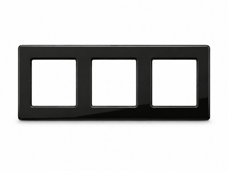Frame voor schakelmateriaal 3 voudig zwart