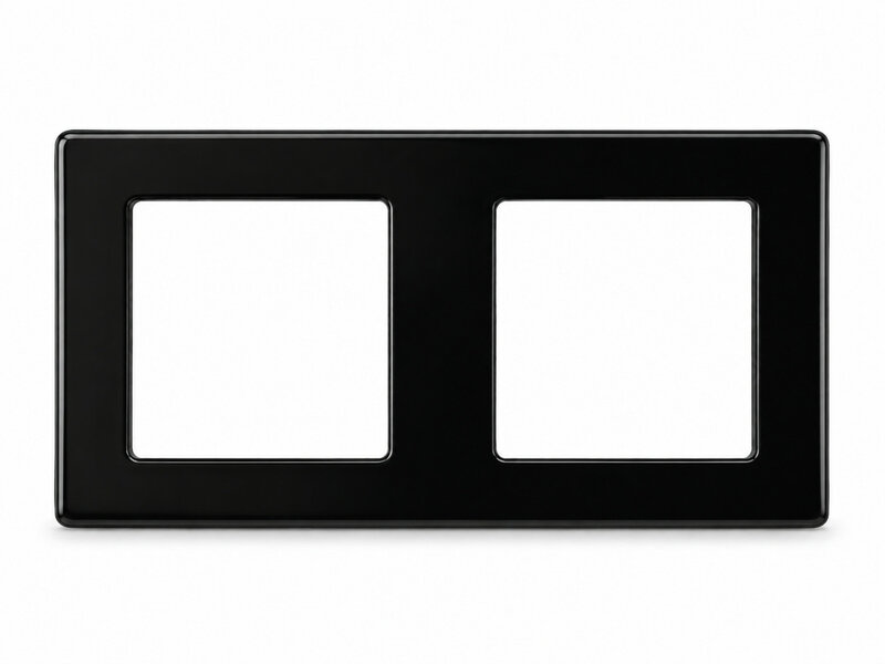 Frame voor schakelmateriaal 2 voudig zwart