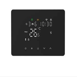 Zigbee Opbouw Thermostaat met Touchscreen voor C.V. Installatie (zwart)