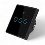 Smart WiFi Touch Lichtschakelaar zwart 3-knoppen