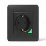 Inbouw stopcontact zwart (16amp)