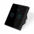Smart WiFi Touch Lichtschakelaar Zwart 2-knoppen_